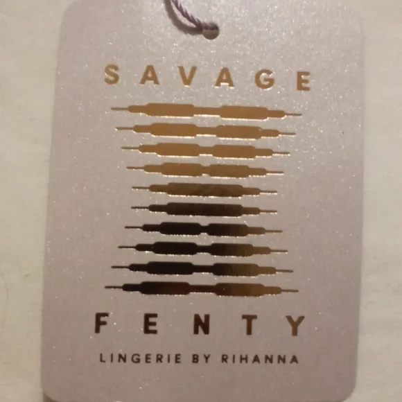 Savage X Fenty Flocked Logo Unlined Bra In Purple Lavender, Size- XL - Picture 3 of 7